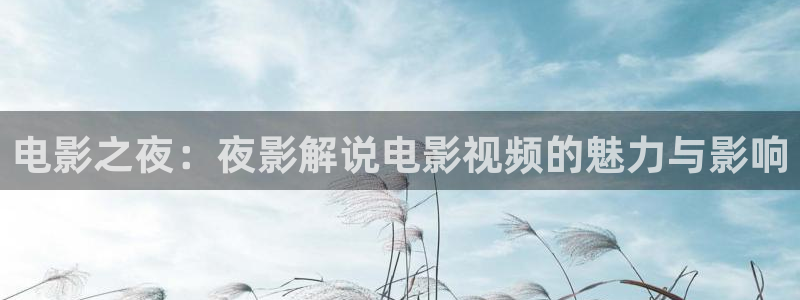 神马影院bd：电影之夜：夜影解说电影视频的魅力与影响